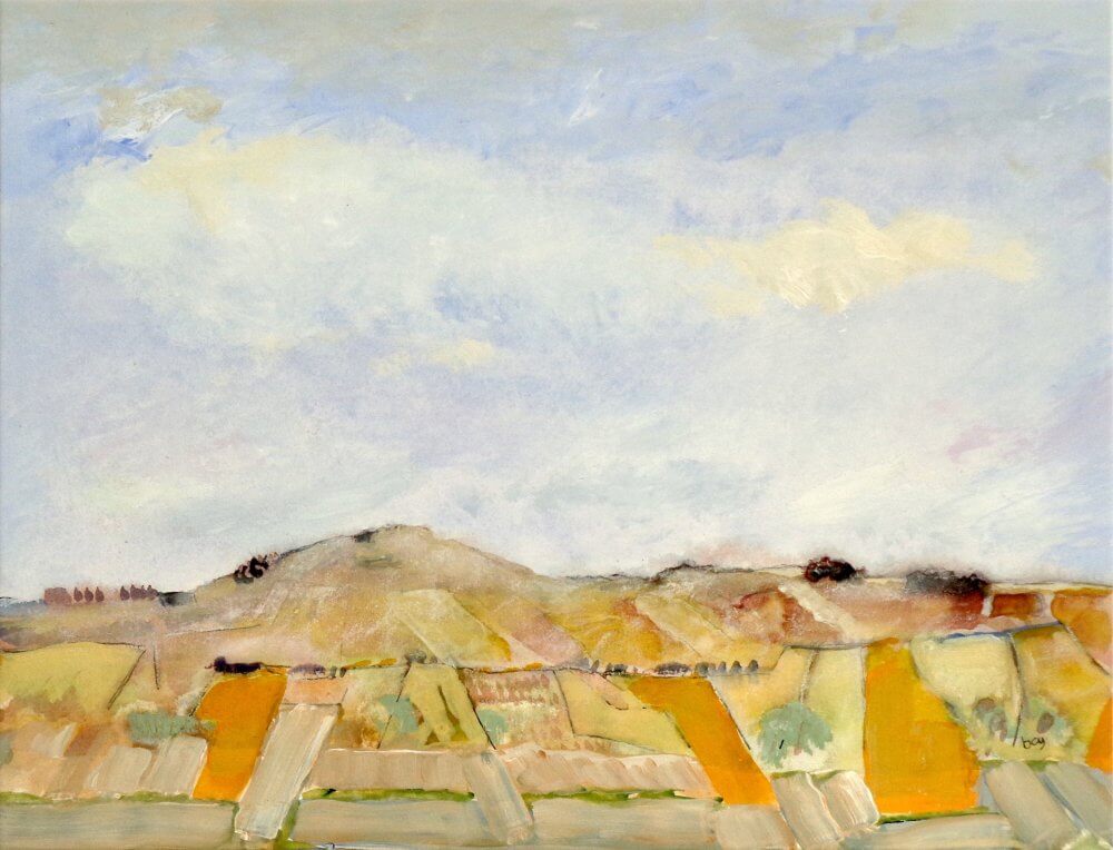 Strathpeffer Hillside; Watercolour; framed size 46 x 54 cms; £150